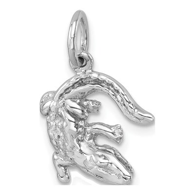 Sterling Silver Gator Pendant – view 5