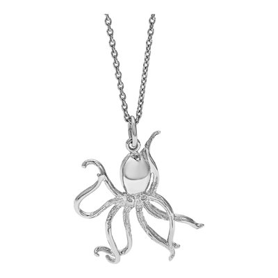 Sterling Silver Octopus Pendant – view 7