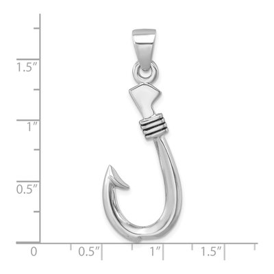 Sterling Silver Crystal Nautical Hook Pendant – view 6