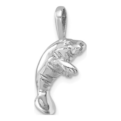 Sterling Silver Manatee Pendant – view 5
