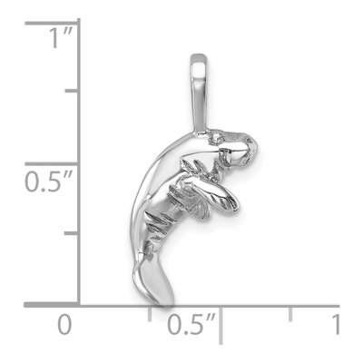 Sterling Silver Manatee Pendant – view 6