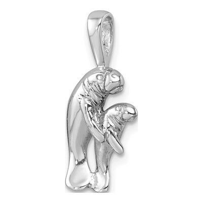 Sterling Silver Manatee Baby Pendant – view 5