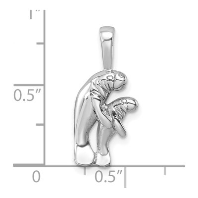 Sterling Silver Manatee Baby Pendant – view 6