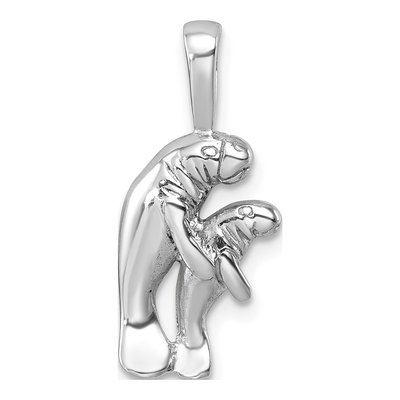 Sterling Silver Manatee Baby Pendant