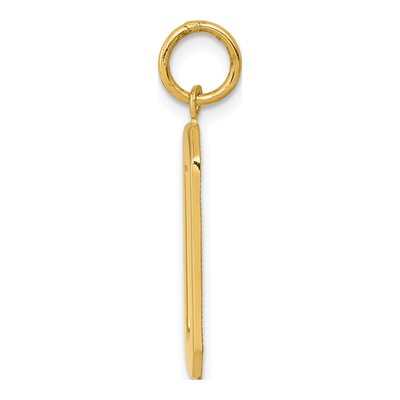14K Yellow Gold Large Number 0 Charm – view 3