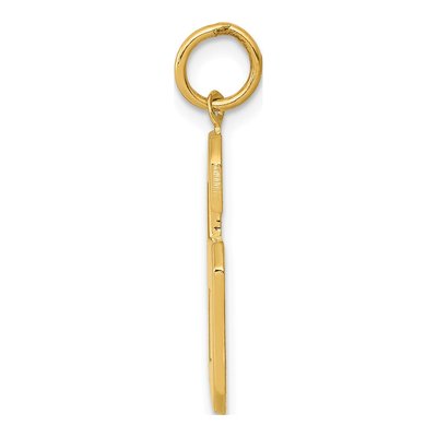 14K Yellow Gold Large Number 6 Charm – view 3