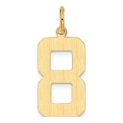 14K Yellow Gold Number 8 Charm – view 4