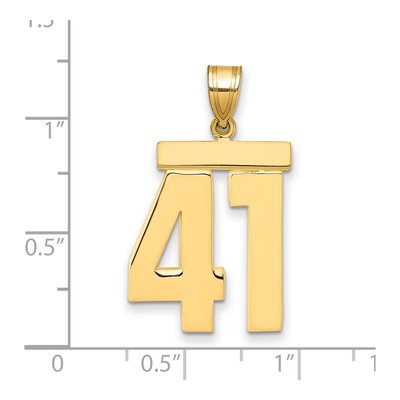 14K Yellow Gold Number 41 Charm – view 2