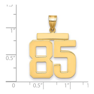 14K Yellow Gold Number 85 Charm – view 2