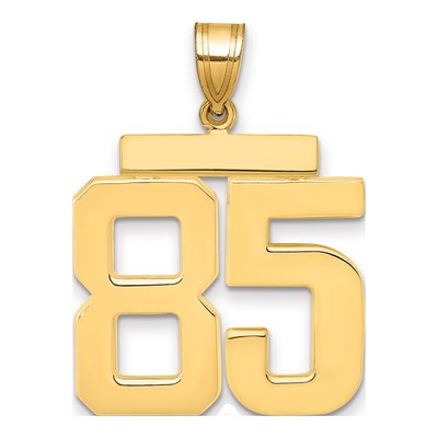 14K Yellow Gold Number 85 Charm