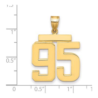 14K Yellow Gold Number 95 Charm – view 2