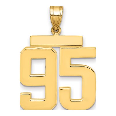 14K Yellow Gold Number 95 Charm