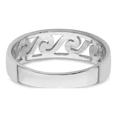 Sterling Silver 6mm Wave Band – view 5