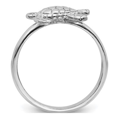 Sterling Silver Turtle Ring – view 2