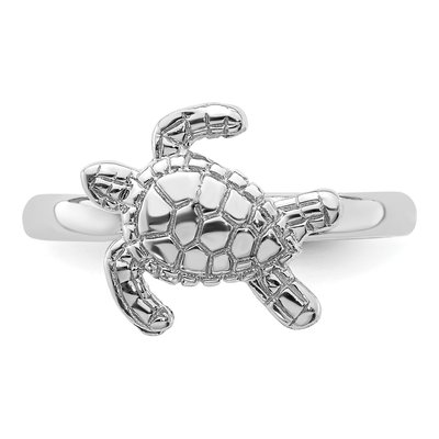 Sterling Silver Turtle Ring – view 4