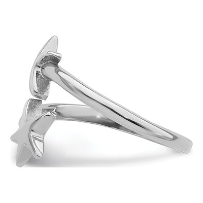 Sterling Silver Starfish Adjustable Ring – view 3