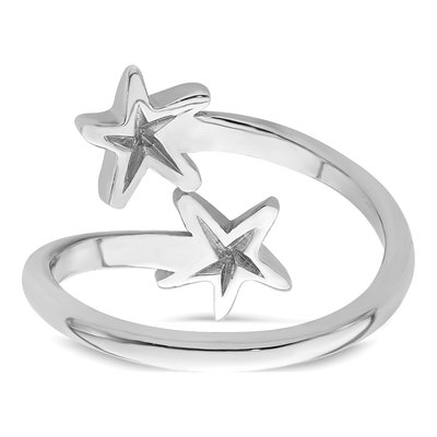 Sterling Silver Starfish Adjustable Ring – view 5