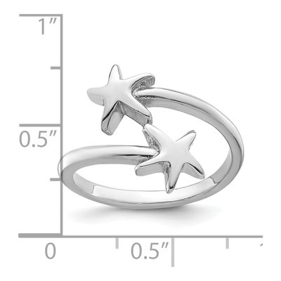 Sterling Silver Starfish Adjustable Ring – view 7