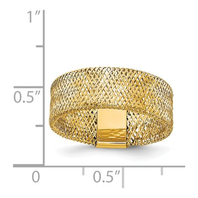 14K Yellow Gold Textured Stretch Ring – view 6