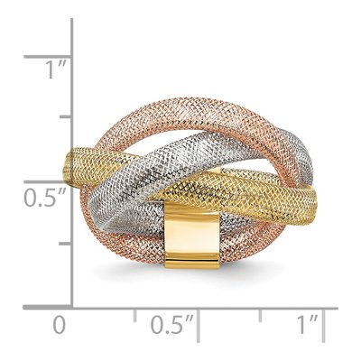 14K Yellow Gold Intertwined Stretch Ring – view 6