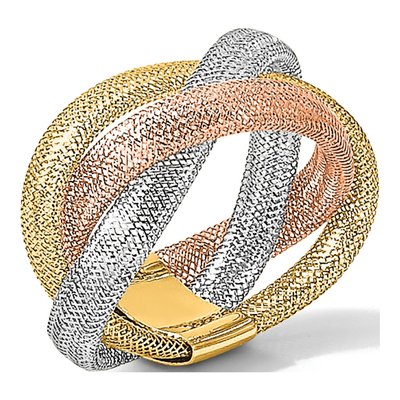 14K Yellow Gold Intertwined Stretch Ring – view 8