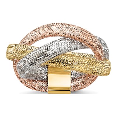 14K Yellow Gold Intertwined Stretch Ring