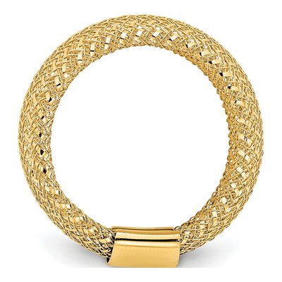 14K Yellow Gold Textured Stretch Ring – view 3