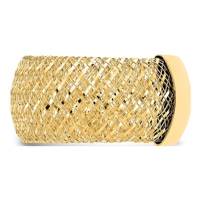 14K Yellow Gold Textured Stretch Ring – view 4
