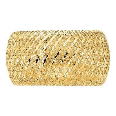 14K Yellow Gold Textured Stretch Ring – view 5