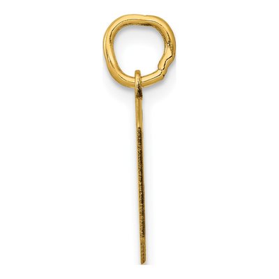 14K Yellow Gold Small Number 0 Pendant – view 3