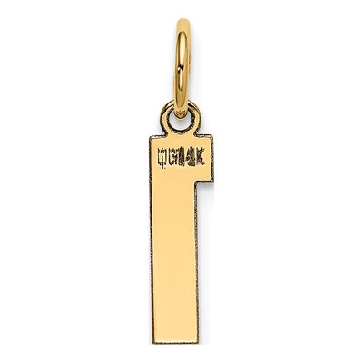 14K Yellow Gold Small Number 1 Pendant – view 4