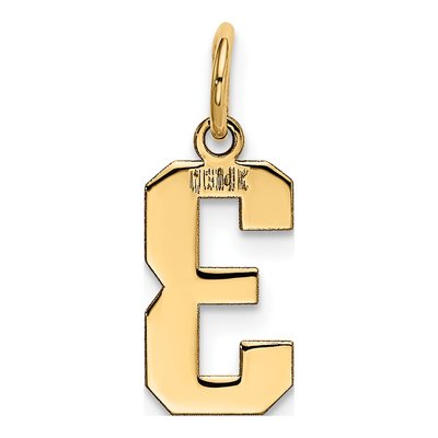 14K Yellow Gold Number 3 Charm – view 4