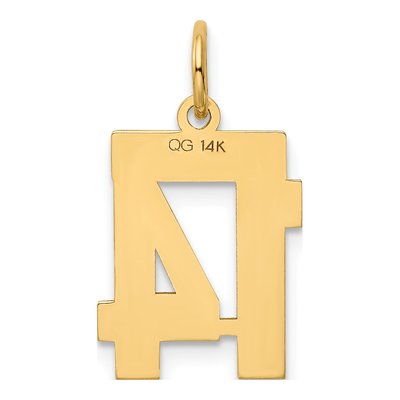 14K Yellow Gold Small Number 14 Pendant – view 4