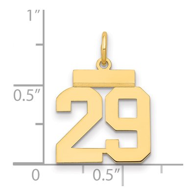 14K Yellow Gold Small Number 29 Charm – view 2