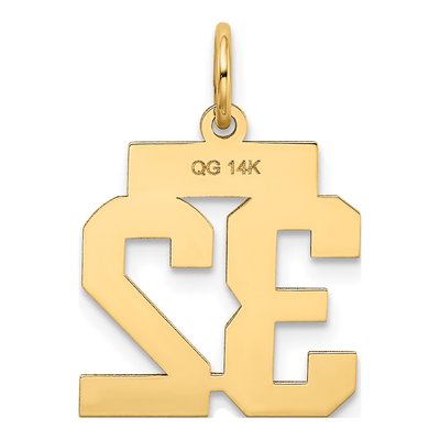 14K Yellow Gold Small Number 32 Pendant – view 4