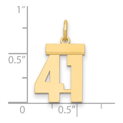 14K Yellow Gold Number 41 Pendant – view 3