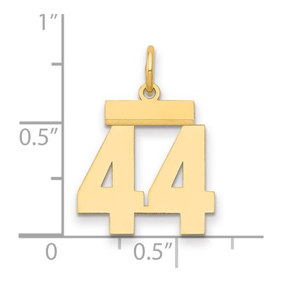 14K Yellow Gold Number 44 Charm – view 2