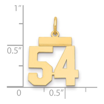 14K Yellow Gold Number 54 Charm – view 2