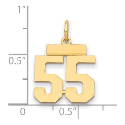 14K Yellow Gold Number 55 Charm – view 2