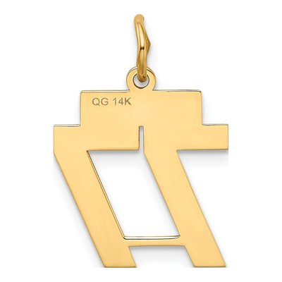 14K Yellow Gold Number 77 Pendant – view 3