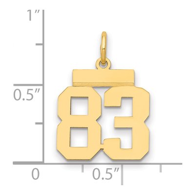 14K Yellow Gold Number 83 Charm – view 2