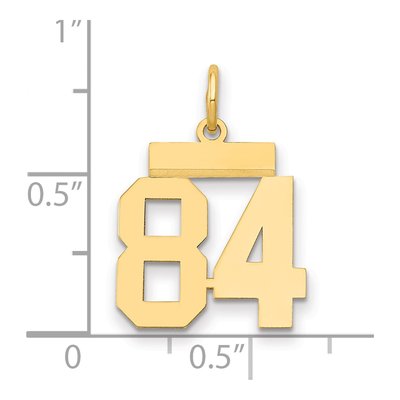 14K Yellow Gold Small Number 84 Pendant – view 2
