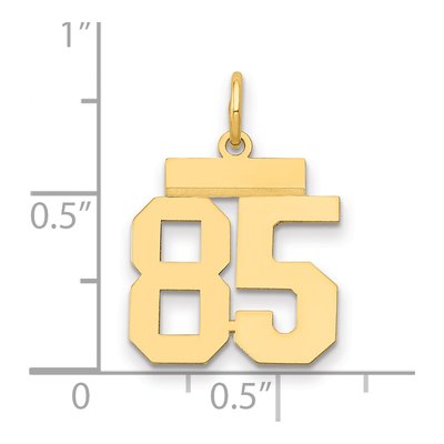 14K Yellow Gold Number 85 Charm – view 2