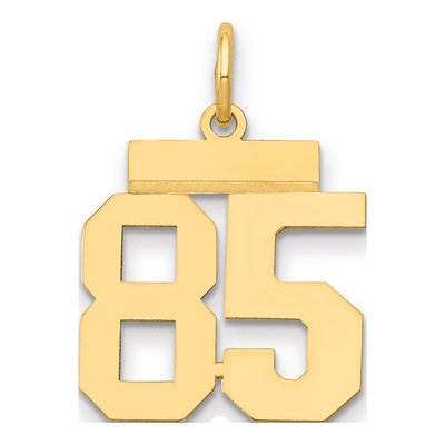 14K Yellow Gold Number 85 Charm