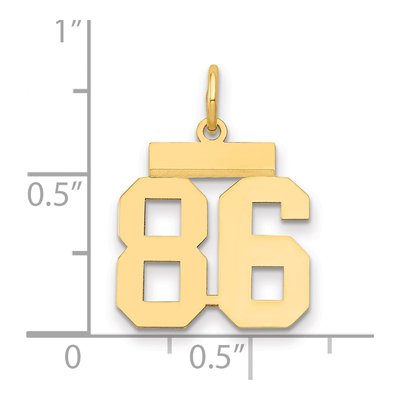 14K Yellow Gold Small Number 86 Pendant – view 2