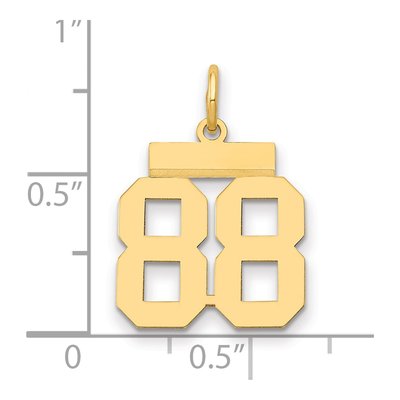 14K Yellow Gold Small Number 88 Charm – view 2