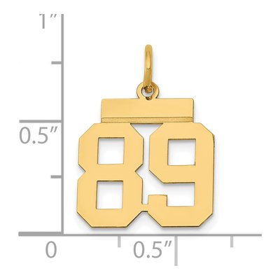 14K Yellow Gold Small Number 89 Charm – view 4