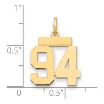 14K Yellow Gold Number 94 Charm – view 2