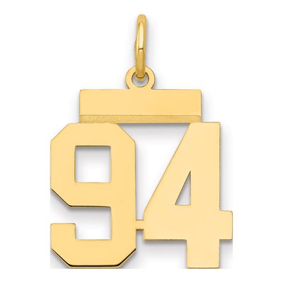 14K Yellow Gold Number 94 Charm