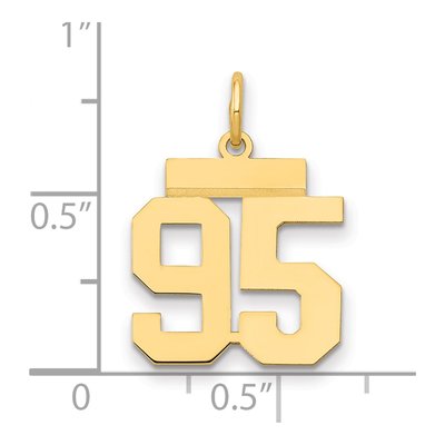 14K Yellow Gold Number 95 Charm – view 2